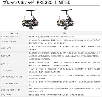 Amazon | ダイワ(DAIWA) スピニングリール 17 PRESSO LIMITED 2025C